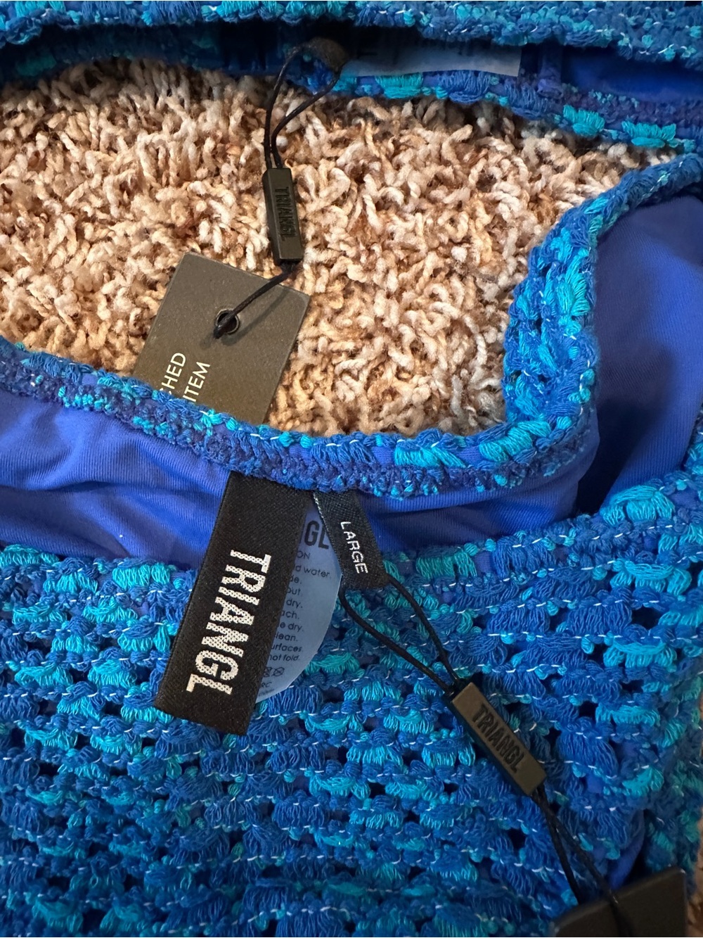 triangl swimwear Blue & Teal Crochet Bikini Set - Picture 2 of 3